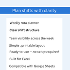 Kitchen Admin- Rota