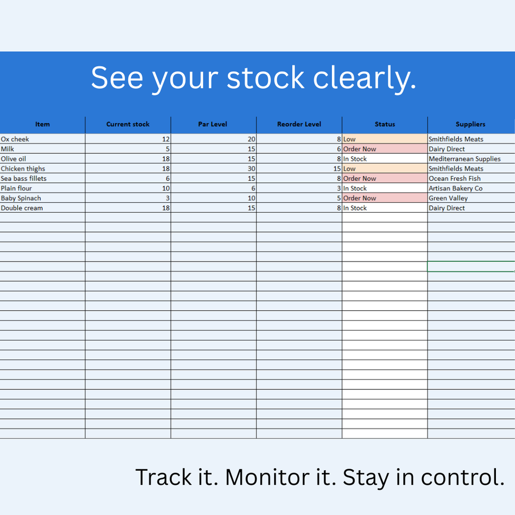 Kitchen Admin — Stock Tracker