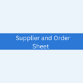 Kitchen Admin — Supplier & Order Sheet