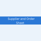 Kitchen Admin — Supplier & Order Sheet