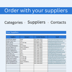 Kitchen Admin — Supplier & Order Sheet